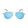 Silver Frame/Mirror Blue Lens