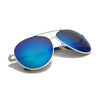 White Frame/Mirror Blue Lens
