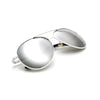 White Frame/Mirror Silver Lens