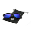 Black Frame/Mirror Navy Blue Lens